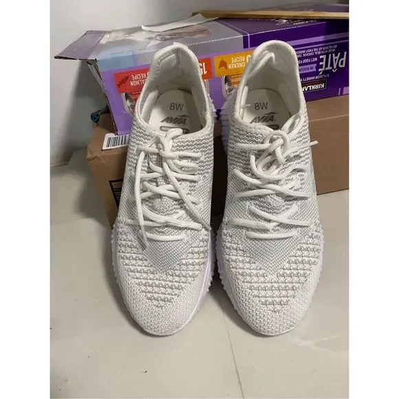 Avia White Mesh Wide Sneakers Size 8.5 - Picture 4 of 5